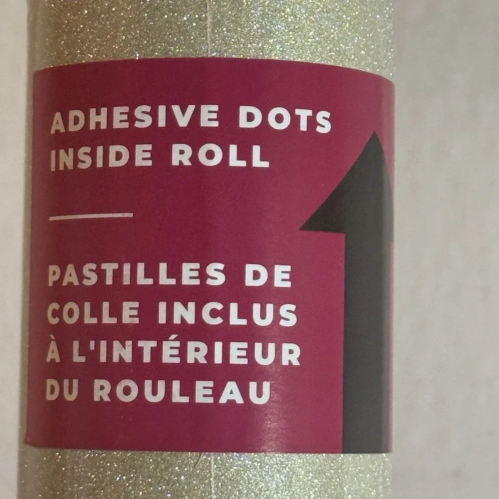 Gold Glitter Gift Wrap Champagne NEW IG Jessica Simpson‎ roll 30
